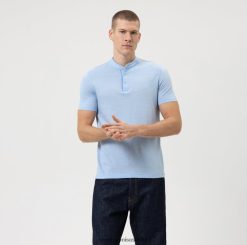 ajuste casual del cuerpo del nivel cinco, polo, azul claro OLYMP ropa 82622D2109