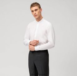 ajuste corporal de nivel cinco, camisa business, cuello alto, blanco OLYMP ropa 82622D677