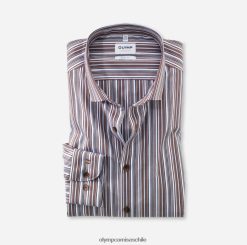ajuste corporal de nivel cinco, camisa de negocios, kent moderno, marrón OLYMP ropa 82622D726