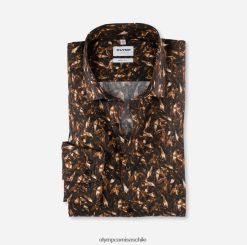 ajuste corporal de nivel cinco, camisa de negocios, kent moderno, marrón OLYMP ropa 82622D783