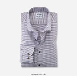 ajuste corporal de nivel cinco, camisa de negocios, kent moderno, marrón OLYMP ropa 82622D814