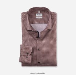 ajuste corporal de nivel cinco, camisa de negocios, kent moderno, marrón rojizo OLYMP ropa 82622D482