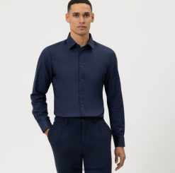 ajuste corporal de nivel cinco, camisa de negocios, nueva york kent, azul medianoche OLYMP ropa 82622D495