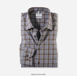 ajuste corporal de nivel cinco, camisa de negocios, nueva york kent, marrón OLYMP ropa 82622D427