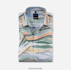 ajuste corporal de nivel cinco, camisa de negocios, nueva york kent, verde OLYMP ropa 82622D682