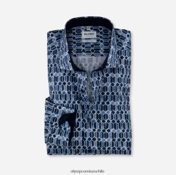 ajuste corporal de nivel cinco, camisa de negocios, royal kent, azul OLYMP ropa 82622D721