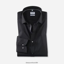 Ajuste corporal de nivel cinco, camisa de negocios, Royal Kent, negro. OLYMP ropa 82622D422