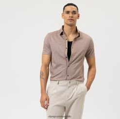 ajuste corporal informal de nivel cinco, polo, marrón OLYMP ropa 82622D2144