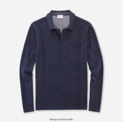 body fit de punto nivel cinco, cuello polo, marino OLYMP ropa 82622D1759