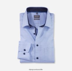 Camisa de vestir Luxor Comfort Fit, New Kent, azul OLYMP ropa 82622D1613