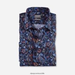 Camisa de vestir Luxor Comfort Fit, New Kent, Marine OLYMP ropa 82622D1604