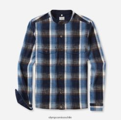 Camisa informal elegante de nivel cinco, camisa informal, cuello alto, marrón OLYMP ropa 82622D1952