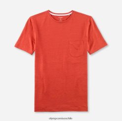 camiseta casual modern fit, rojo ladrillo OLYMP ropa 82622D2047