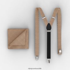 conjunto de tirantes / conjunto de pañuelo de bolsillo natural OLYMP accesorios 82622D2635