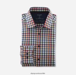 luxor 24/7 modern fit, camisa business, global kent, rojo OLYMP ropa 82622D919