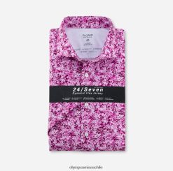 luxor 24/7 modern fit, camisa business, kent, fucsia OLYMP ropa 82622D1354