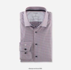 luxor 24/7 modern fit, camisa business, kent moderno, rojo OLYMP ropa 82622D1203