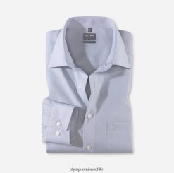 Luxor Comfort Fit, camisa business, New Kent, gris plateado OLYMP ropa 82622D1681