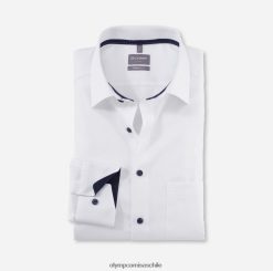 Luxor Comfort Fit, camisa de negocios, New Kent, blanco OLYMP ropa 82622D1615