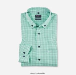 Luxor Modern Fit, camisa business con botones, verde claro OLYMP ropa 82622D1332