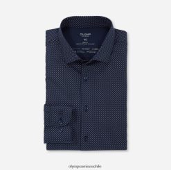 nivel cinco 24/7 body fit, camisa de negocios, kent moderno, marino OLYMP ropa 82622D831