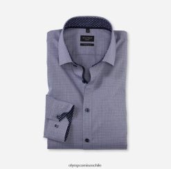 No. seis super slim, camisa de negocios, kent moderno, marino OLYMP ropa 82622D111