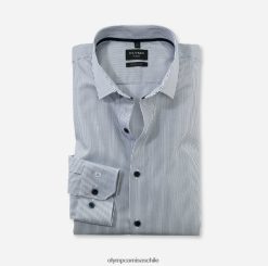 No. seis super slim, camisa de negocios, kent moderno, marino OLYMP ropa 82622D173