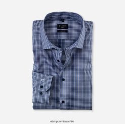 No. seis super slim, camisa de negocios, kent moderno, marino OLYMP ropa 82622D260