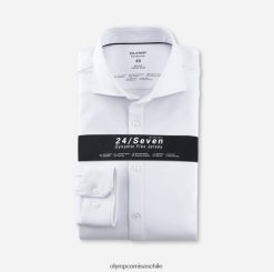 No. six 24/7 super slim, camisa business, manga larga extralarga, kent, blanco OLYMP ropa 82622D335