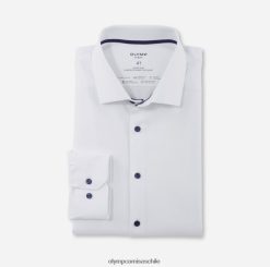 No. six 24/7 super slim, camisa business, manga larga extralarga, kent moderno, blanco OLYMP ropa 82622D330