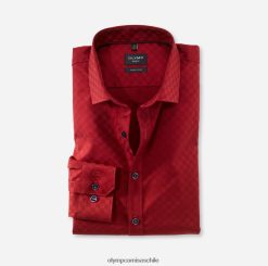 No. six super slim, camisa business, manga larga extra larga, kent moderno, rojo OLYMP ropa 82622D329