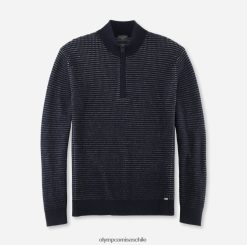 prendas de punto de corte moderno, chaqueta tipo jersey con cremallera, marino OLYMP ropa 82622D1837