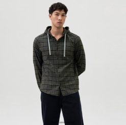 sobrecamisa casual elegante de nivel cinco, camisa casual, capucha, verde oliva OLYMP ropa 82622D1979