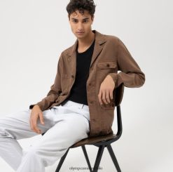 sobrecamisa casual elegante de nivel cinco, camisa informal, marrón OLYMP ropa 82622D1961